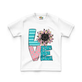 Sunflower-adorned "LOVE"